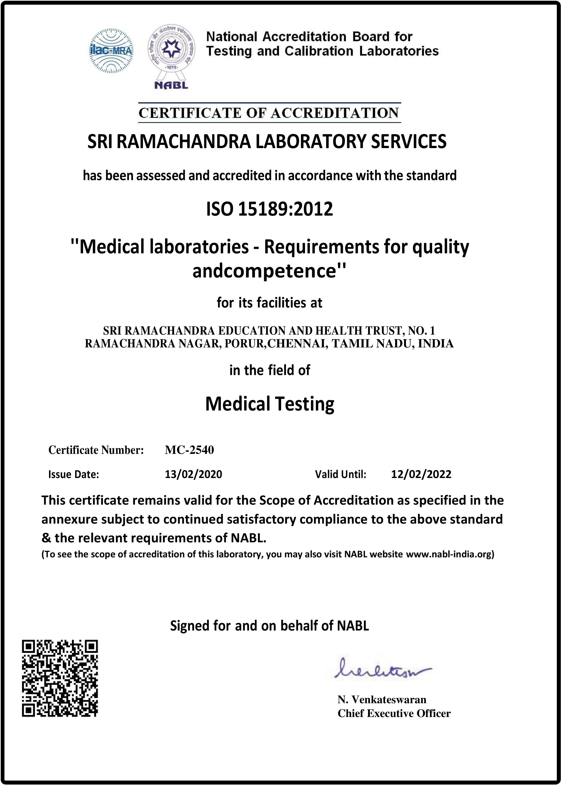 Directory of Laboratory Services
