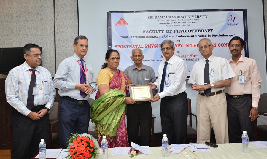 Smt. Kamalam Ramasamy Udayar Endowment Oration in Physiotheraphy
