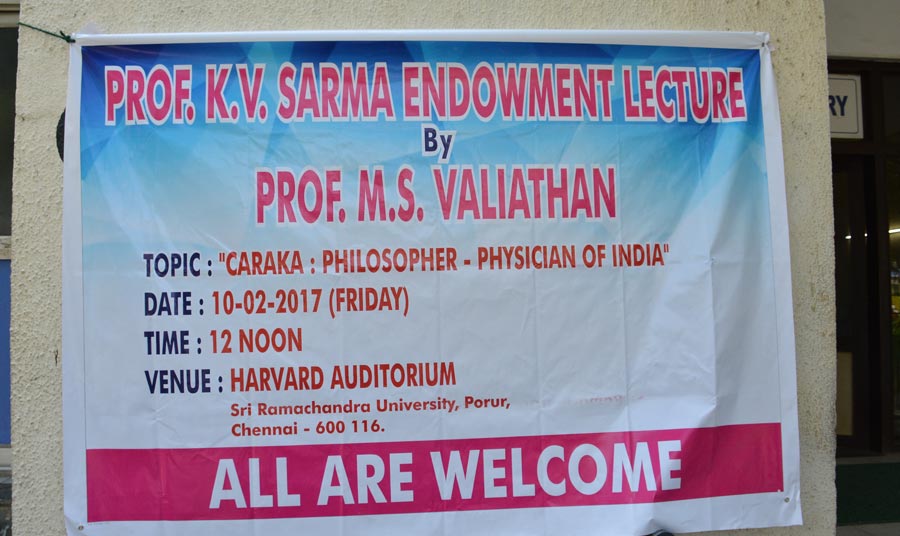 Prof K V Sarma Endowment Lecture by Prof.M.S Valiathan